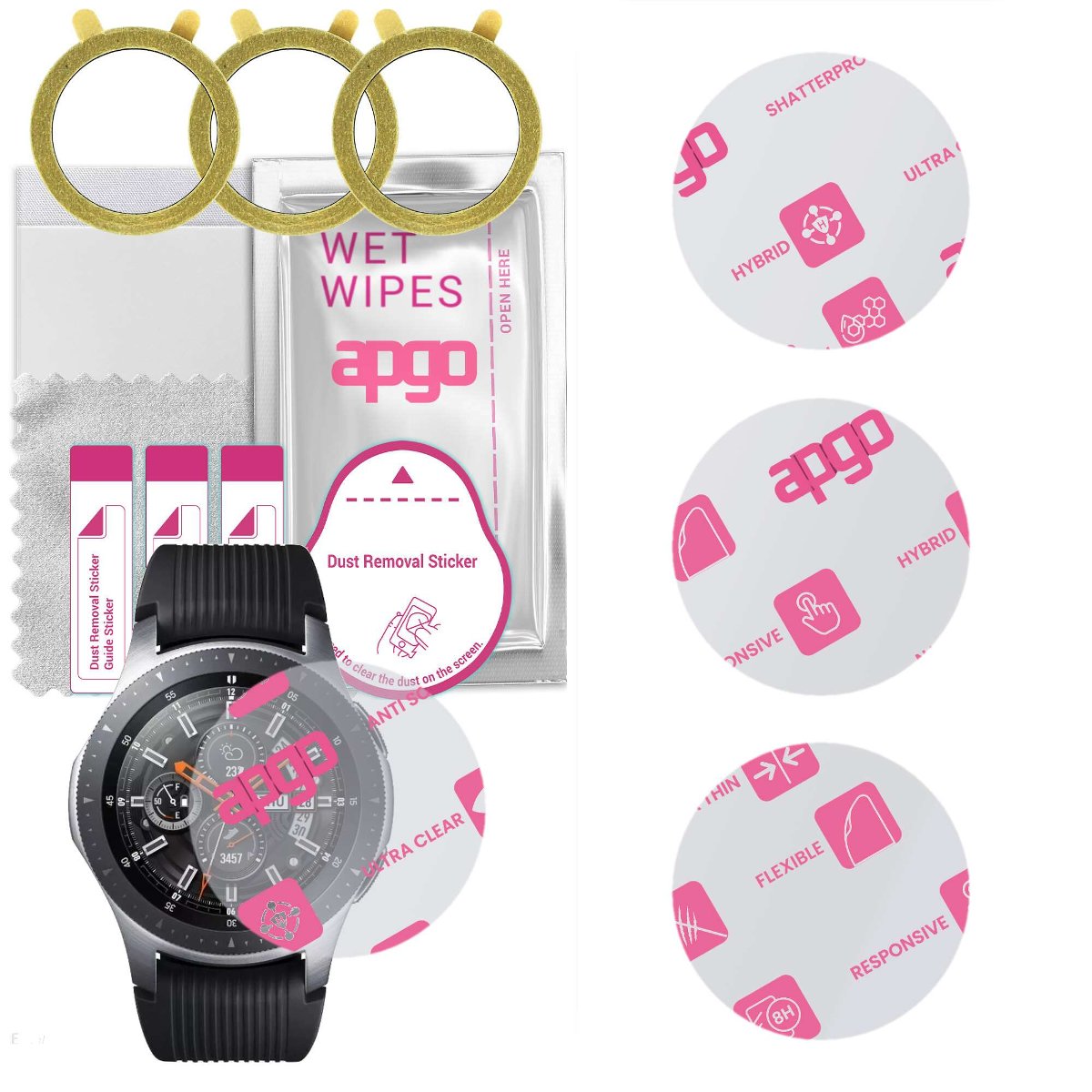 3x Szkło Hybrydowe do Samsung Galaxy Watch LTE