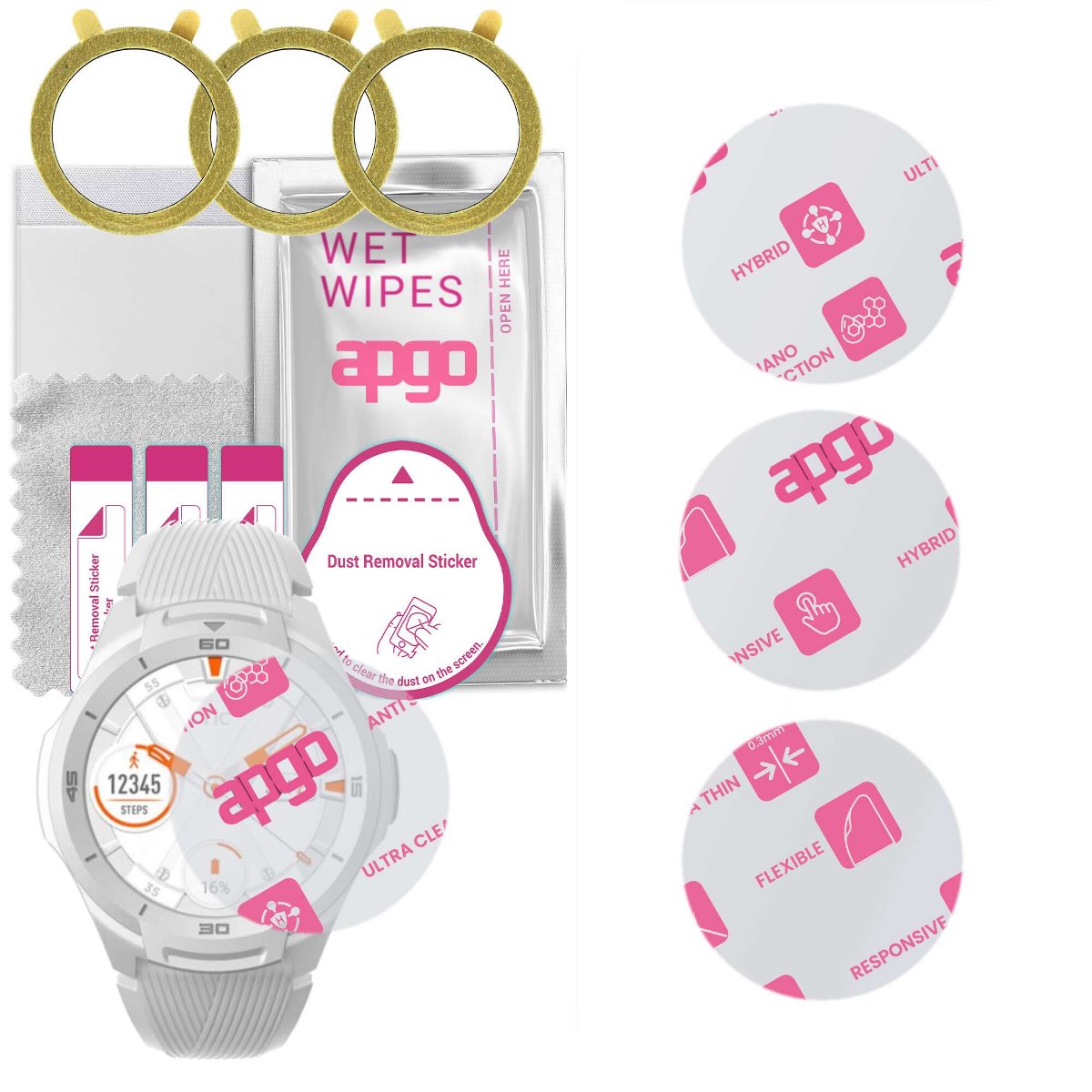 3x Szkło Hybrydowe do Mobvoi Mobvoi TicWatch S2 Glacier