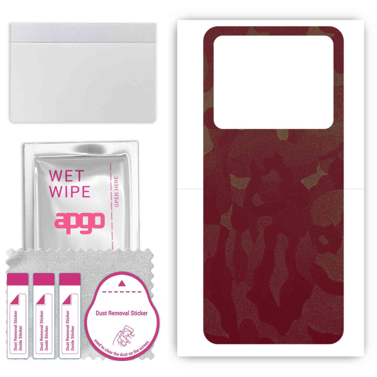 Folia naklejka skórka strukturalna na TYŁ do HTC U23 -  Moro | Camo Bordowy - apgo SKINS