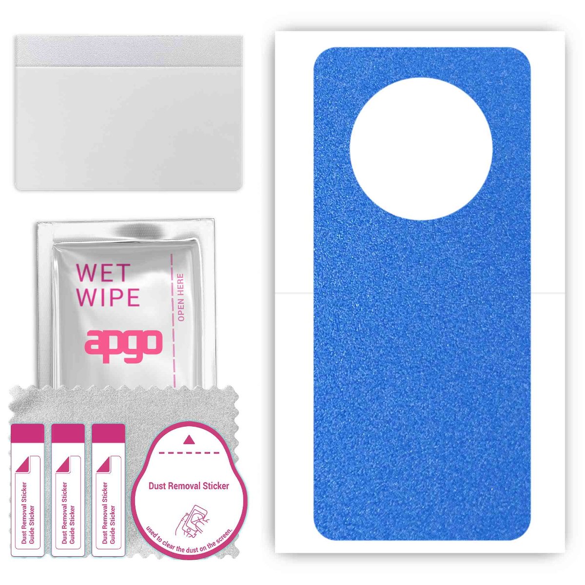 Folia naklejka skórka strukturalna na TYŁ do ZTE Voyage 40 -  Niebieski Pastel Matowy - apgo SKINS