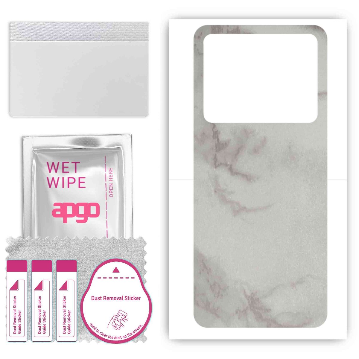 Folia naklejka skórka strukturalna na TYŁ do HTC U23 -  Marmur Szary - apgo SKINS