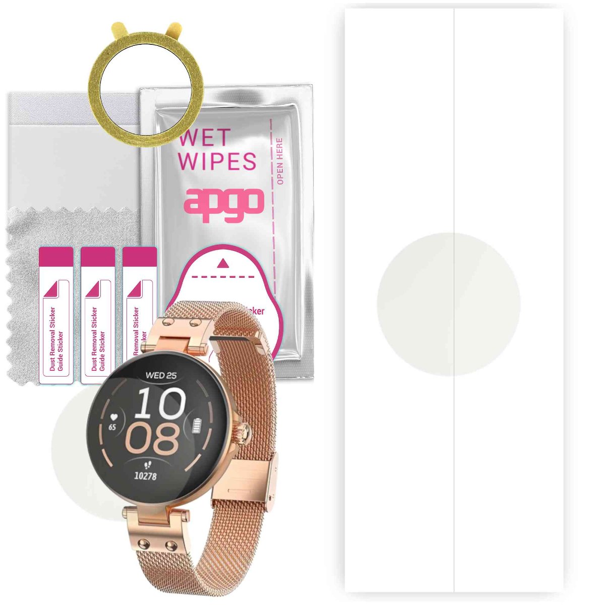 1x Folia hydrożelowa MATOWA do Forever Forevive Petite SB-305 - apgo Smartwatch Hydrogel MATTE Protection Ochrona na ekran smartwatcha