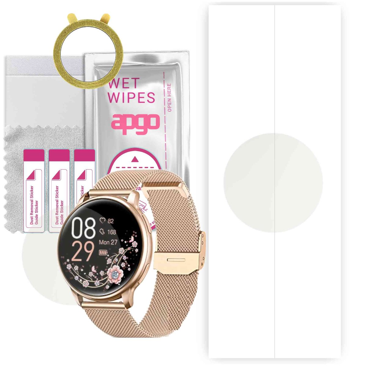 1x Folia hydrożelowa MATOWA do Ruxingx G35  - apgo Smartwatch Hydrogel MATTE Protection Ochrona na ekran smartwatcha