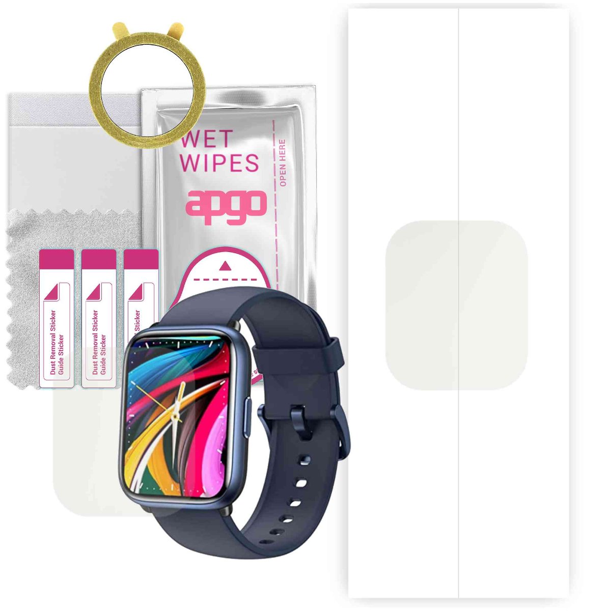 1x Folia hydrożelowa MATOWA do Hoaiyo V61 - apgo Smartwatch Hydrogel MATTE Protection Ochrona na ekran smartwatcha