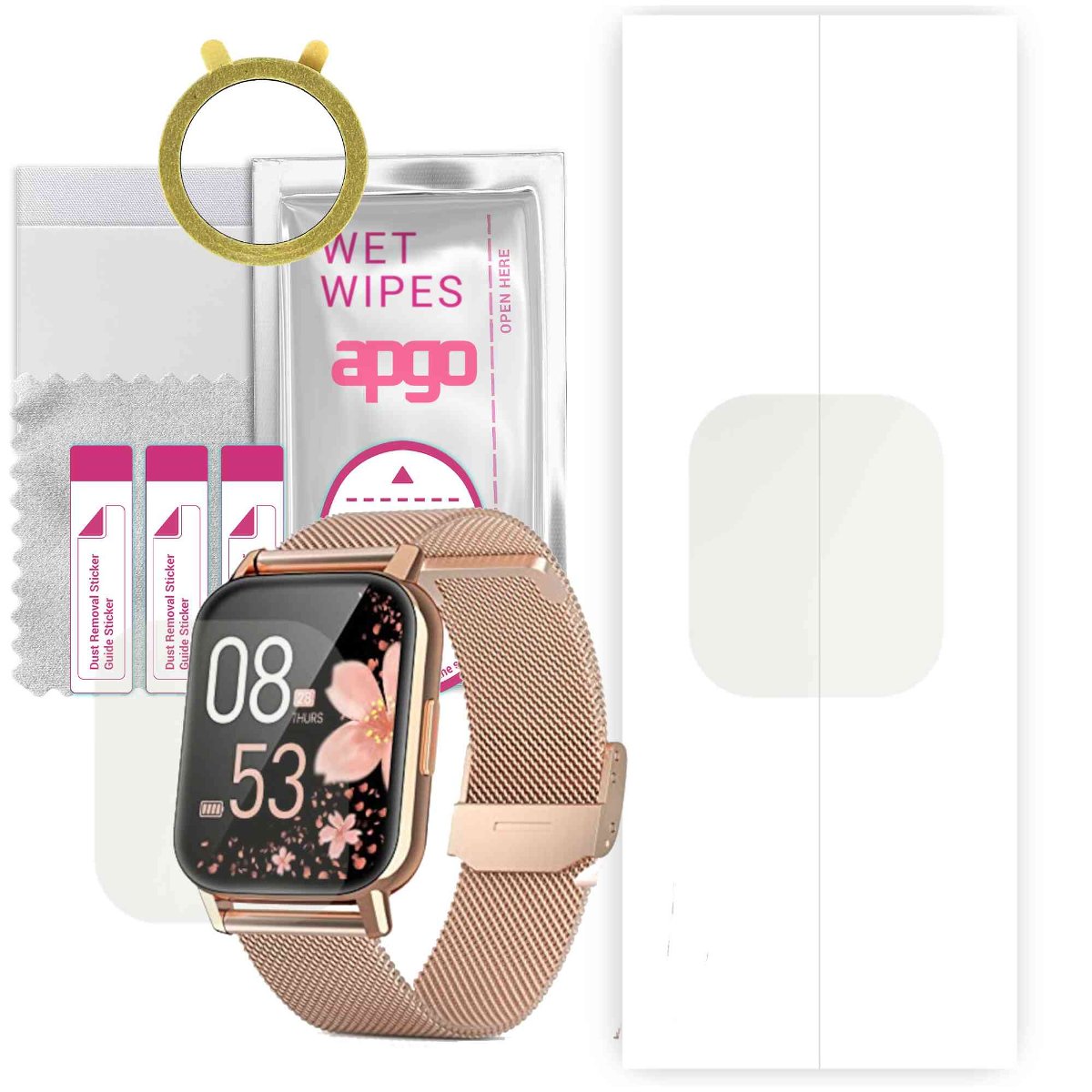 1x Folia hydrożelowa MATOWA do Ruxingx CS2 2022  - apgo Smartwatch Hydrogel MATTE Protection Ochrona na ekran smartwatcha