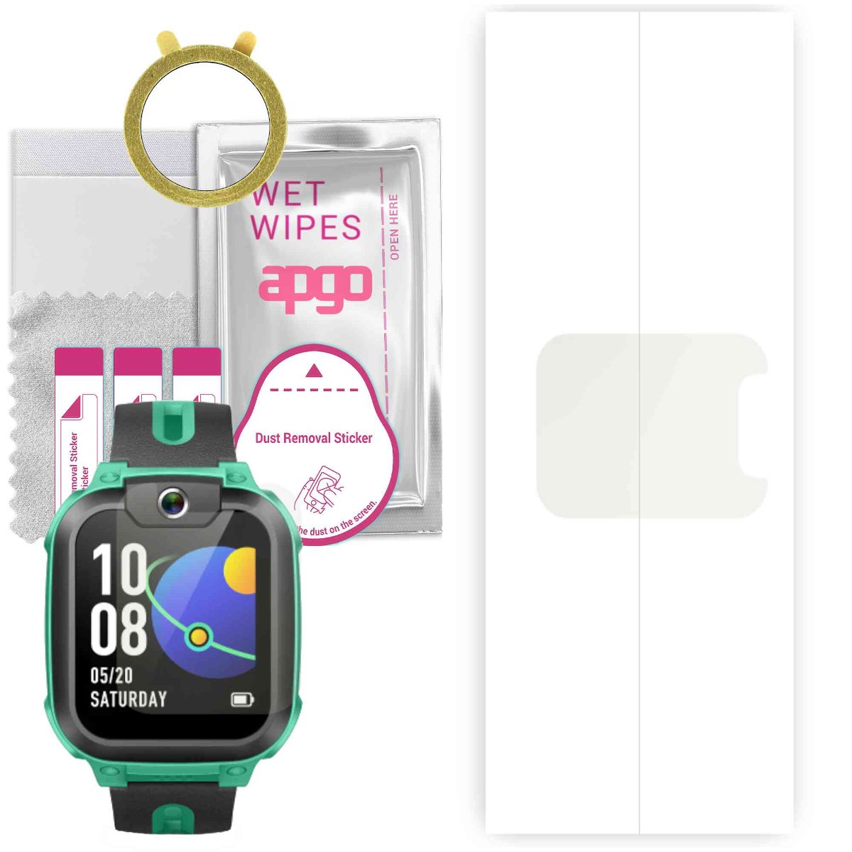 1x Folia hydrożelowa MATOWA do Imoo Z1 Children - apgo Smartwatch Hydrogel MATTE Protection Ochrona na ekran smartwatcha