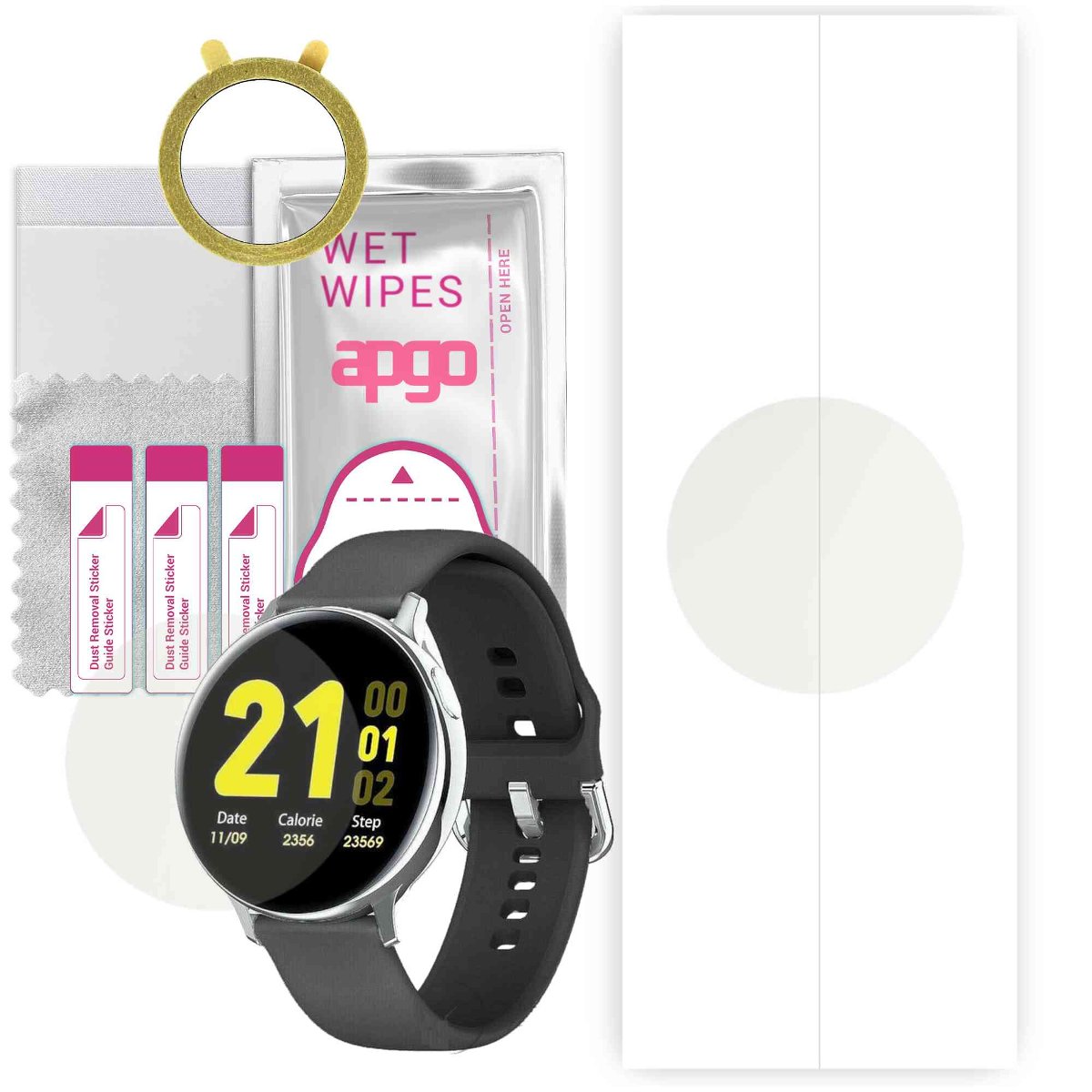 1x Folia hydrożelowa MATOWA do Pacific Black PC00128 - apgo Smartwatch Hydrogel MATTE Protection Ochrona na ekran smartwatcha