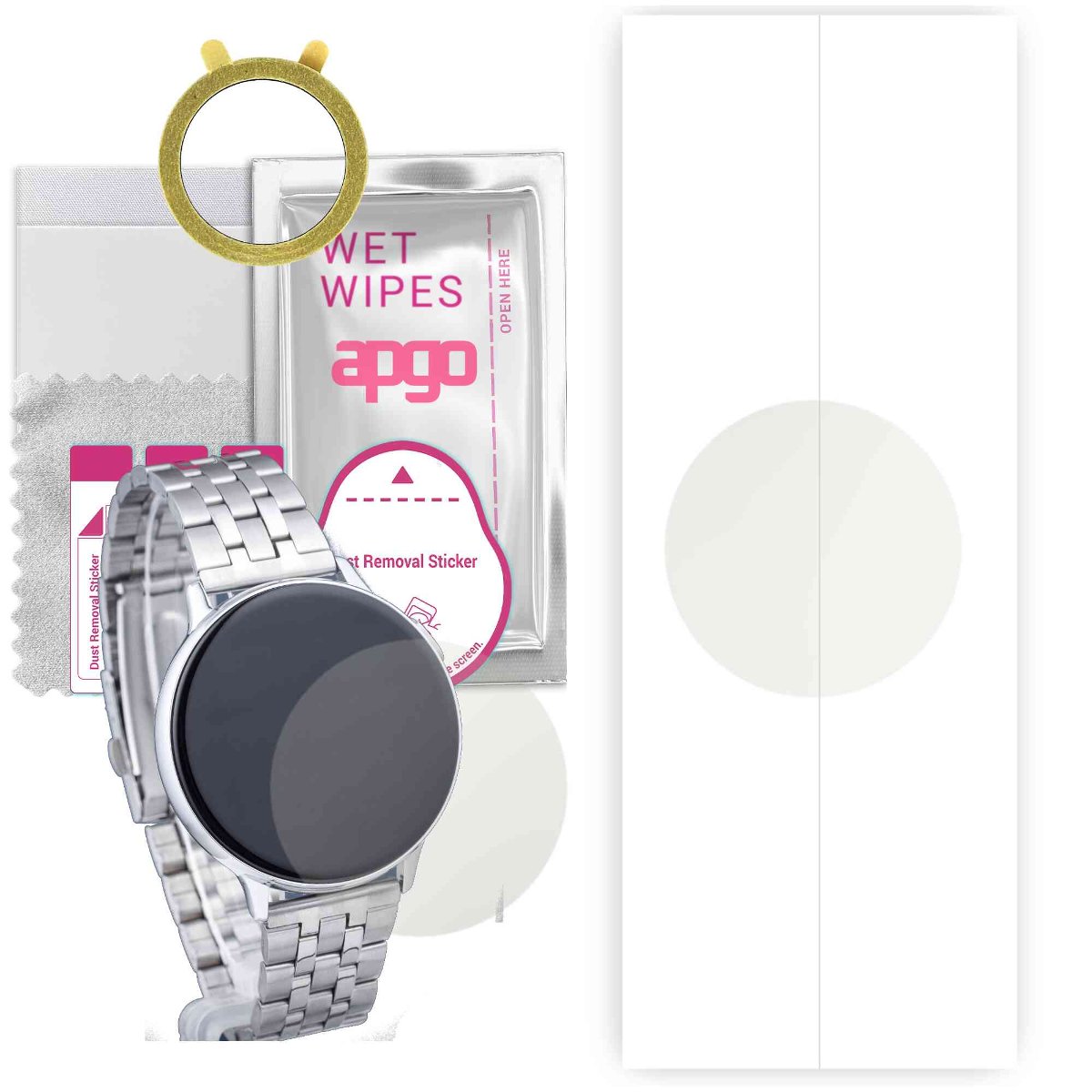 1x Folia hydrożelowa MATOWA do Pacific Silver PC00136 - apgo Smartwatch Hydrogel MATTE Protection Ochrona na ekran smartwatcha