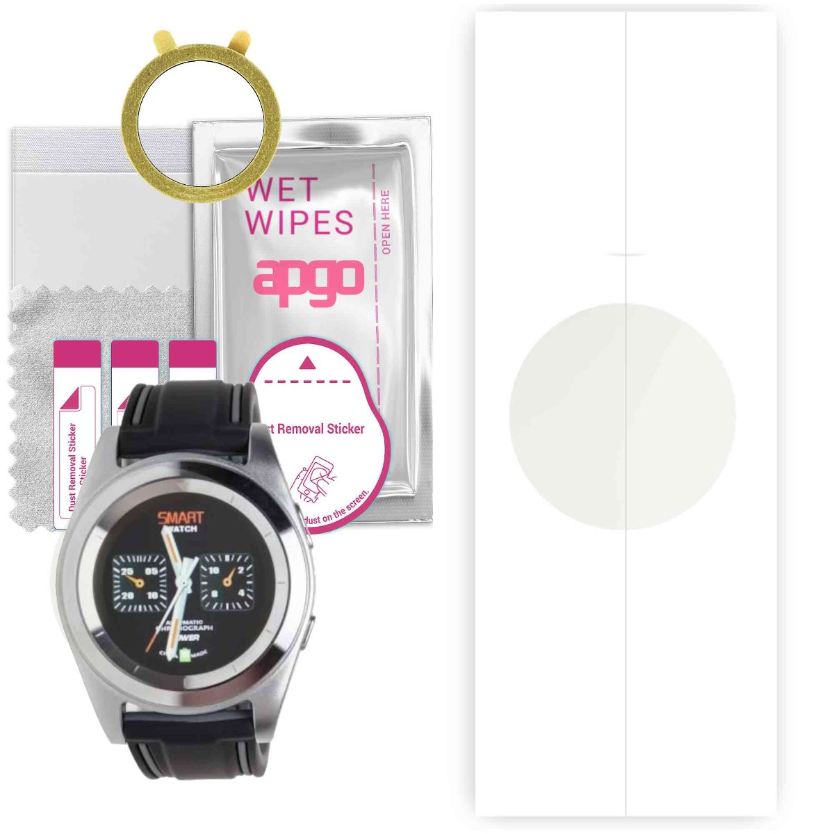 1x Folia hydrożelowa MATOWA do Garett GT13 - apgo Smartwatch Hydrogel MATTE Protection Ochrona na ekran smartwatcha