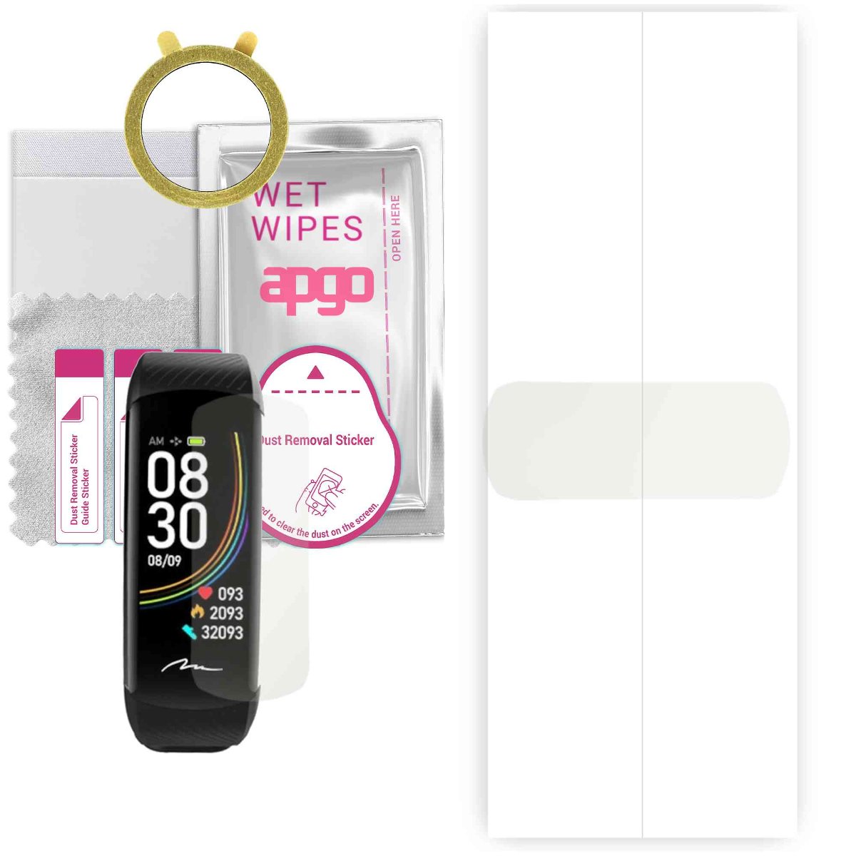 1x Folia hydrożelowa MATOWA do Media-tech MT866 - apgo Smartwatch Hydrogel MATTE Protection Ochrona na ekran smartwatcha