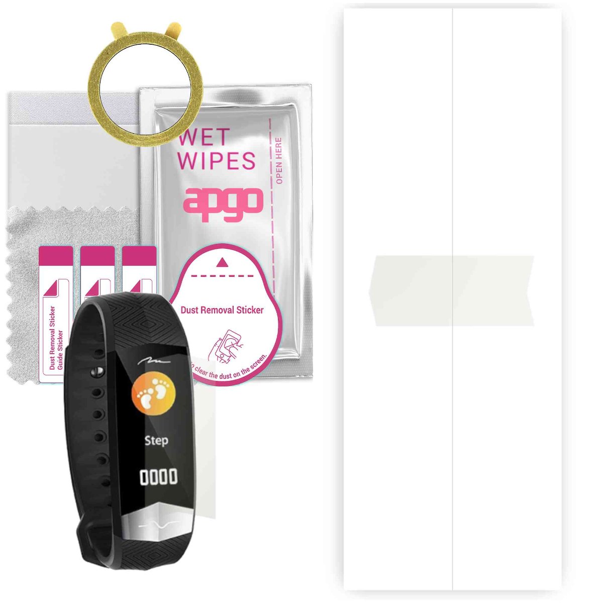 1x Folia hydrożelowa MATOWA do Media-tech Active Band ECG MT861 - apgo Smartwatch Hydrogel MATTE Protection Ochrona na ekran smartwatcha