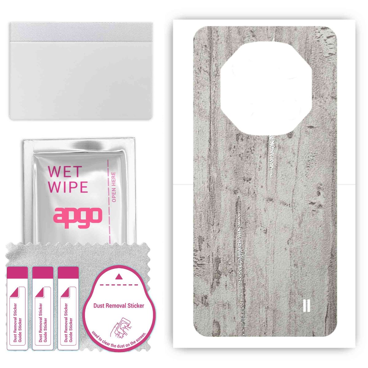 Folia naklejka skórka strukturalna na TYŁ do ZTE Nubia N5 -  Beton Srebrne Paski - apgo SKINS