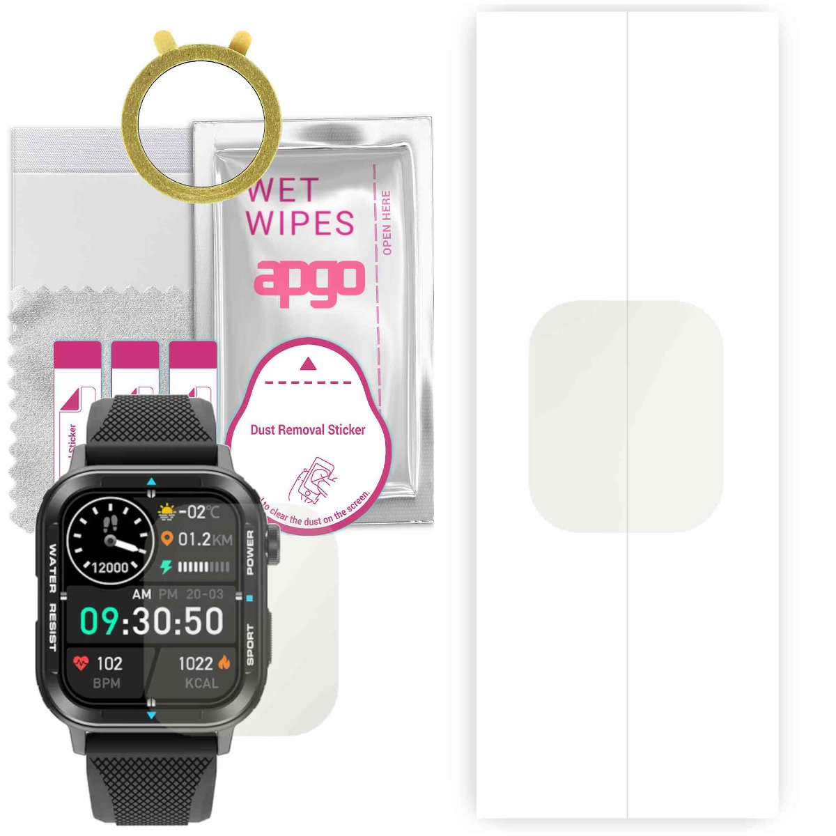 1x Folia hydrożelowa MATOWA do Colmi M41 - apgo Smartwatch Hydrogel MATTE Protection Ochrona na ekran smartwatcha