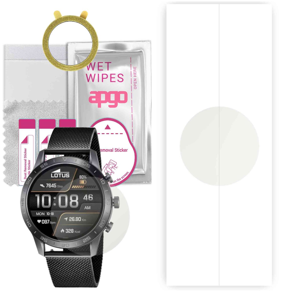 1x Folia hydrożelowa MATOWA do Lotus Smartwatch 50048/1 - apgo Smartwatch Hydrogel MATTE Protection Ochrona na ekran smartwatcha