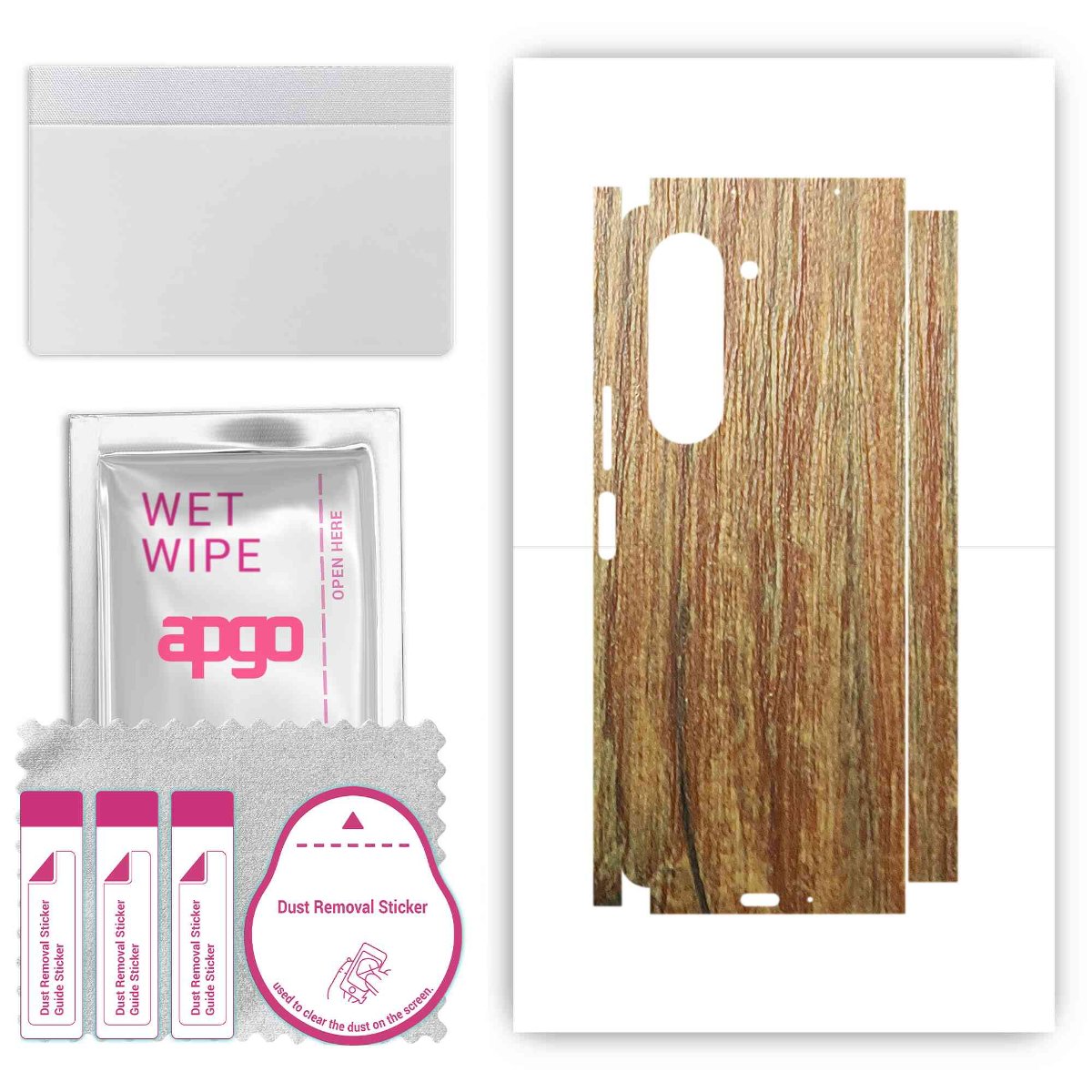 Folia naklejka skórka strukturalna na TYŁ+BOKI do Samsung Galaxy Z Fold5 -  Drewno Sosna Antyczna - apgo SKINS