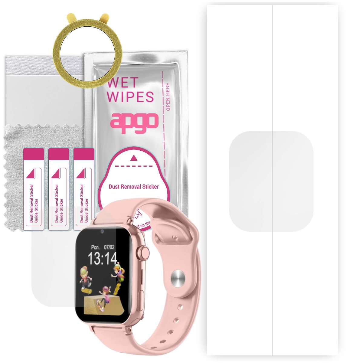 1x Folia hydrożelowa do Manta Kevin SWK02PK - apgo Smartwatch Hydrogel Protection Ochrona na ekran smartwatcha