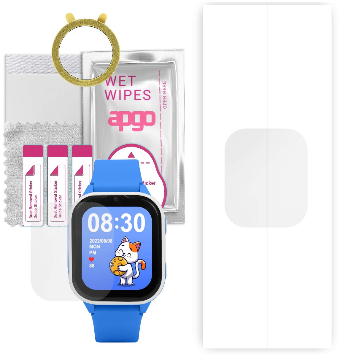 1x Folia hydrożelowa do Garett Kids Sun Ultra 4G - apgo Smartwatch Hydrogel Protection Ochrona na ekran smartwatcha
