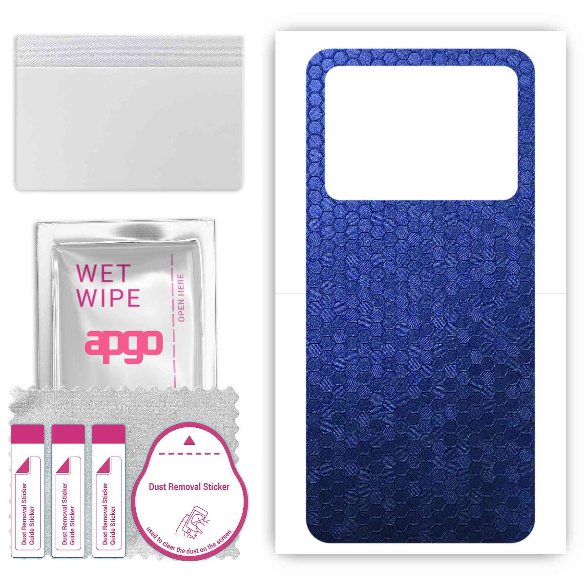 Folia naklejka skórka strukturalna na TYŁ do Umidigi A15 Ultra -  Plaster Miodu Niebieski - apgo SKINS