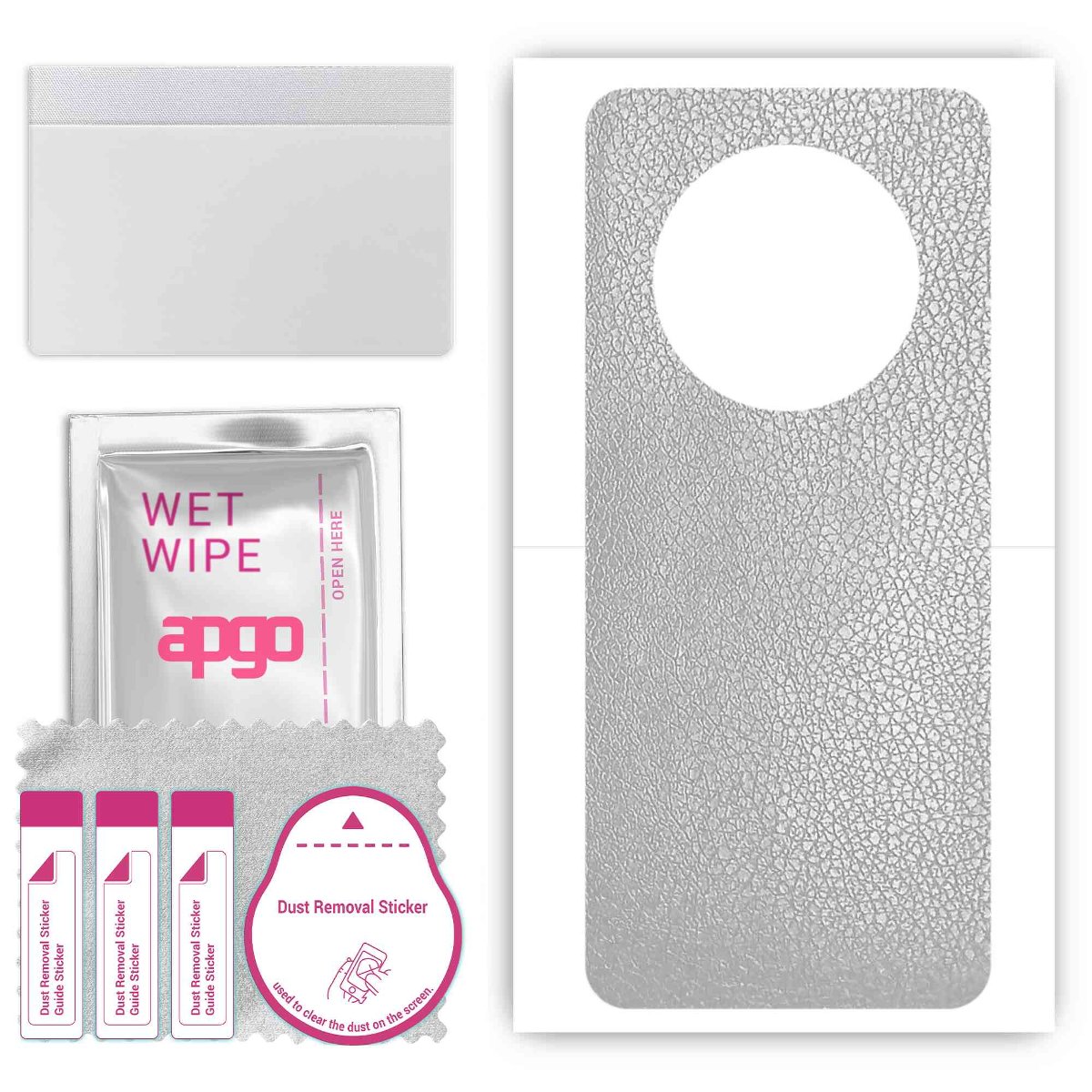 Folia naklejka skórka strukturalna na TYŁ do ZTE Voyage 40 -  Skóra Srebrna - apgo SKINS