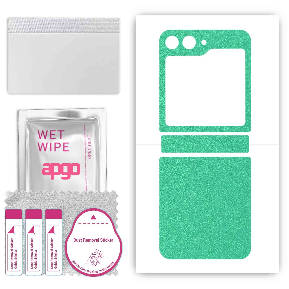 Folia naklejka skórka strukturalna na TYŁ do Samsung Galaxy Z Flip5 -  Seledynowy Pastel Matowy - apgo SKINS