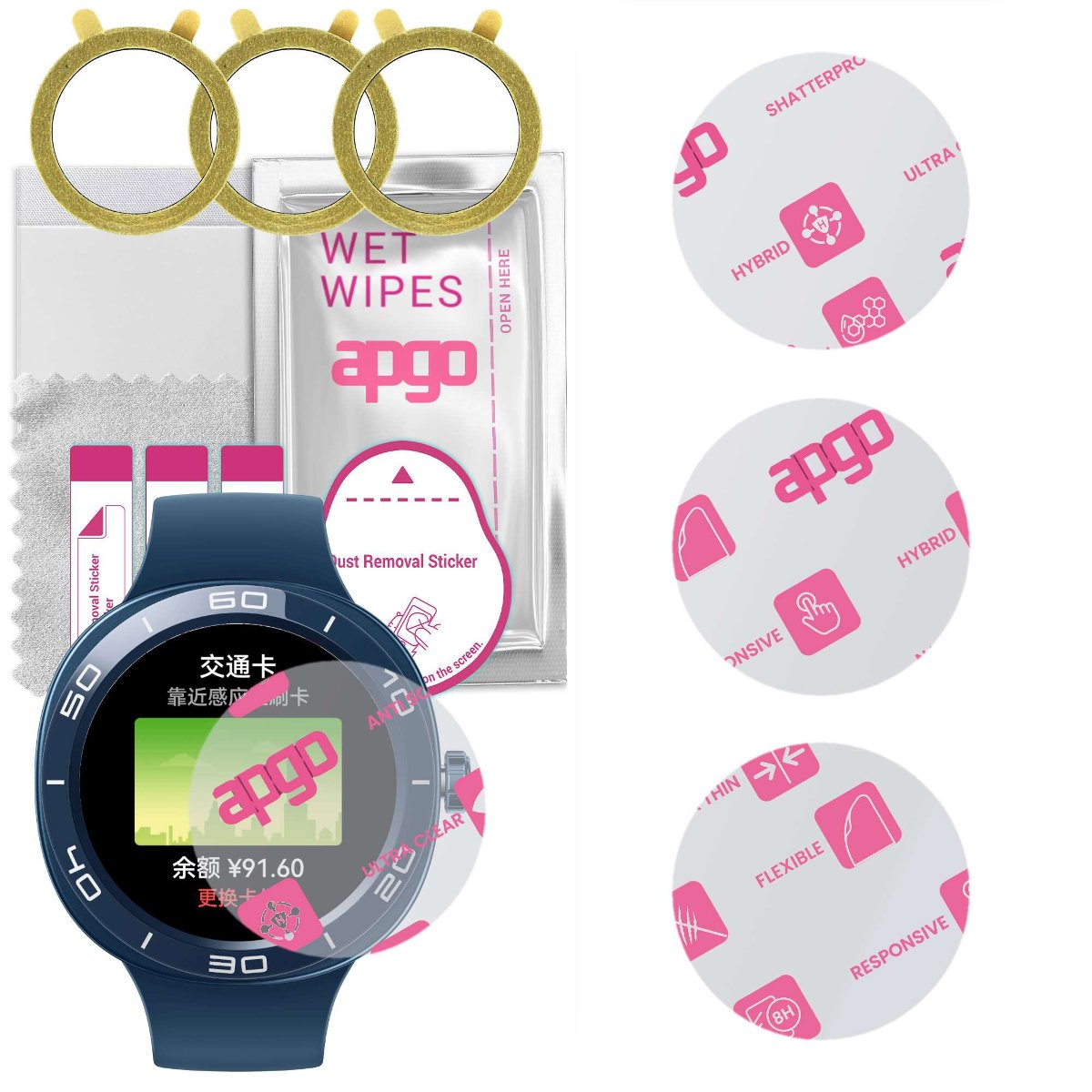 3x Szkło Hybrydowe do Huawei Watch GT Cyber
