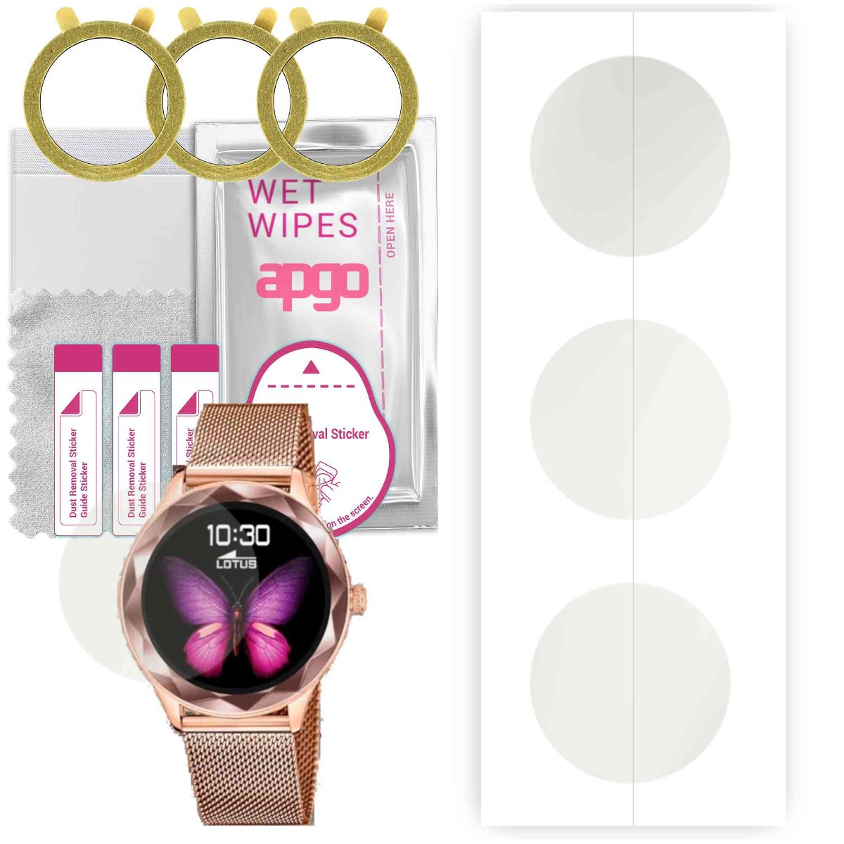 3x Folia hydrożelowa MATOWA do Lotus Smartwatch 50036/1 - apgo Smartwatch Hydrogel MATTE Protection Ochrona na ekran smartwatcha