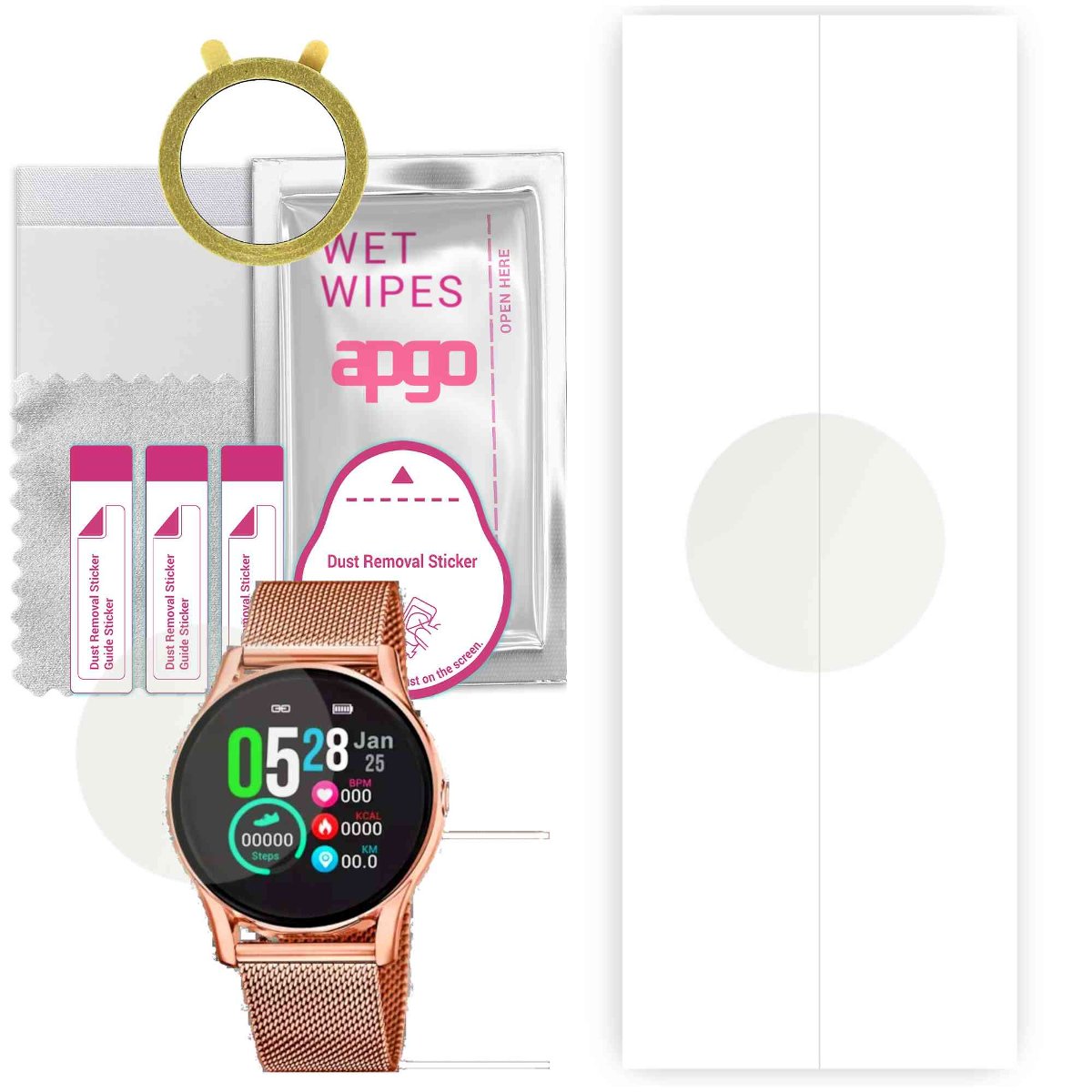 1x Folia hydrożelowa MATOWA do Lotus Smartwatch 50001/A - apgo Smartwatch Hydrogel MATTE Protection Ochrona na ekran smartwatcha