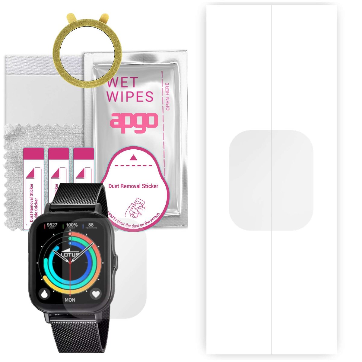 1x Folia hydrożelowa do Lotus Smartwatch 50046/1 - apgo Smartwatch Hydrogel Protection Ochrona na ekran smartwatcha