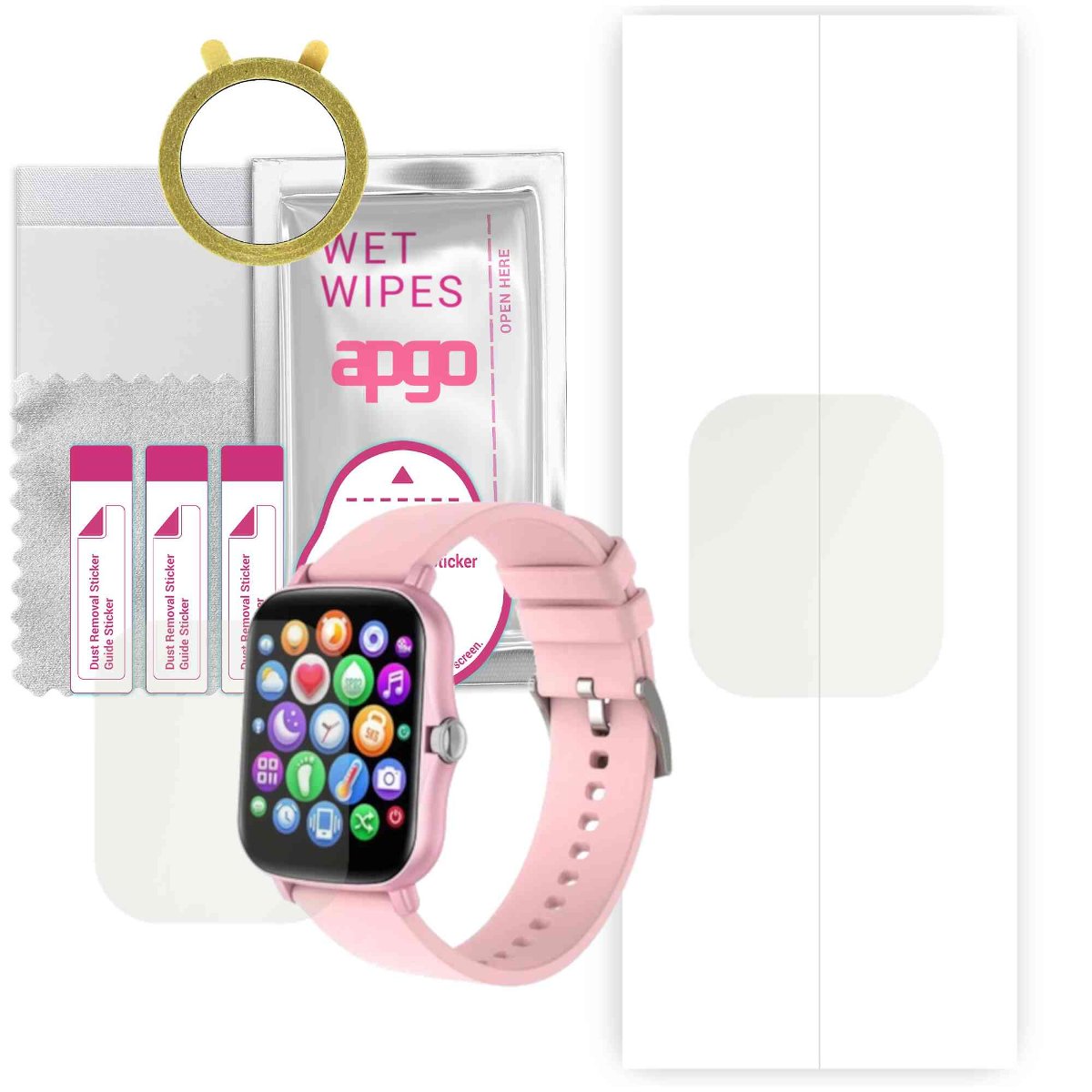 1x Folia hydrożelowa MATOWA do Feifuns Y20 Pro - apgo Smartwatch Hydrogel MATTE Protection Ochrona na ekran smartwatcha