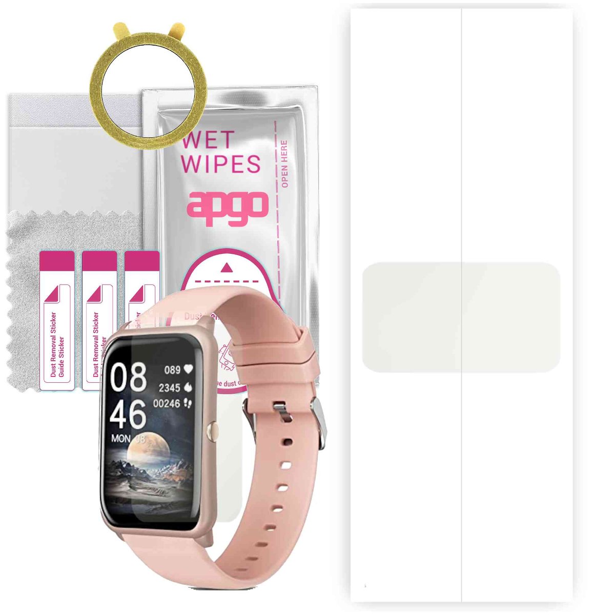 1x Folia hydrożelowa MATOWA do jpantech  - apgo Smartwatch Hydrogel MATTE Protection Ochrona na ekran smartwatcha