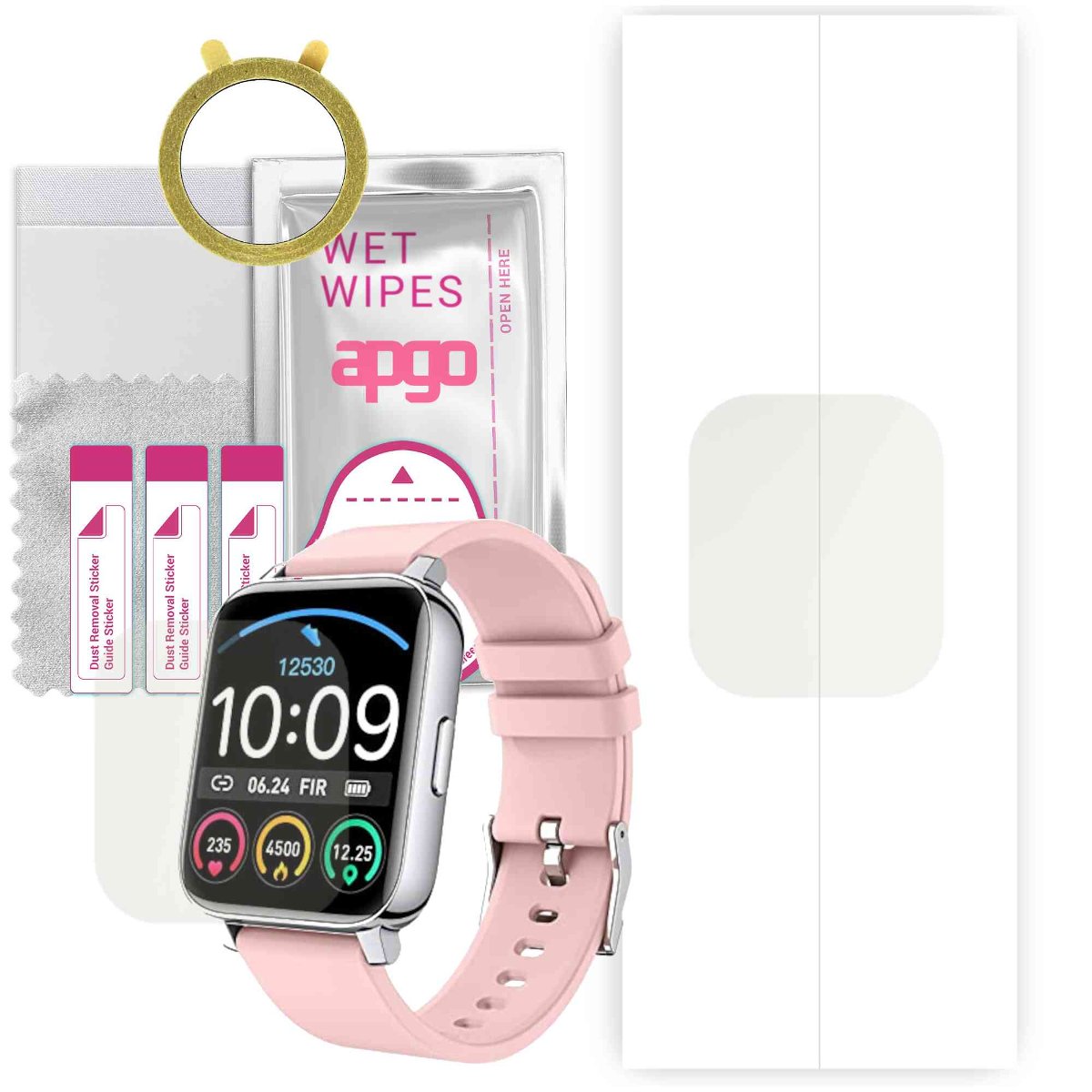 1x Folia hydrożelowa MATOWA do Motast P22  - apgo Smartwatch Hydrogel MATTE Protection Ochrona na ekran smartwatcha