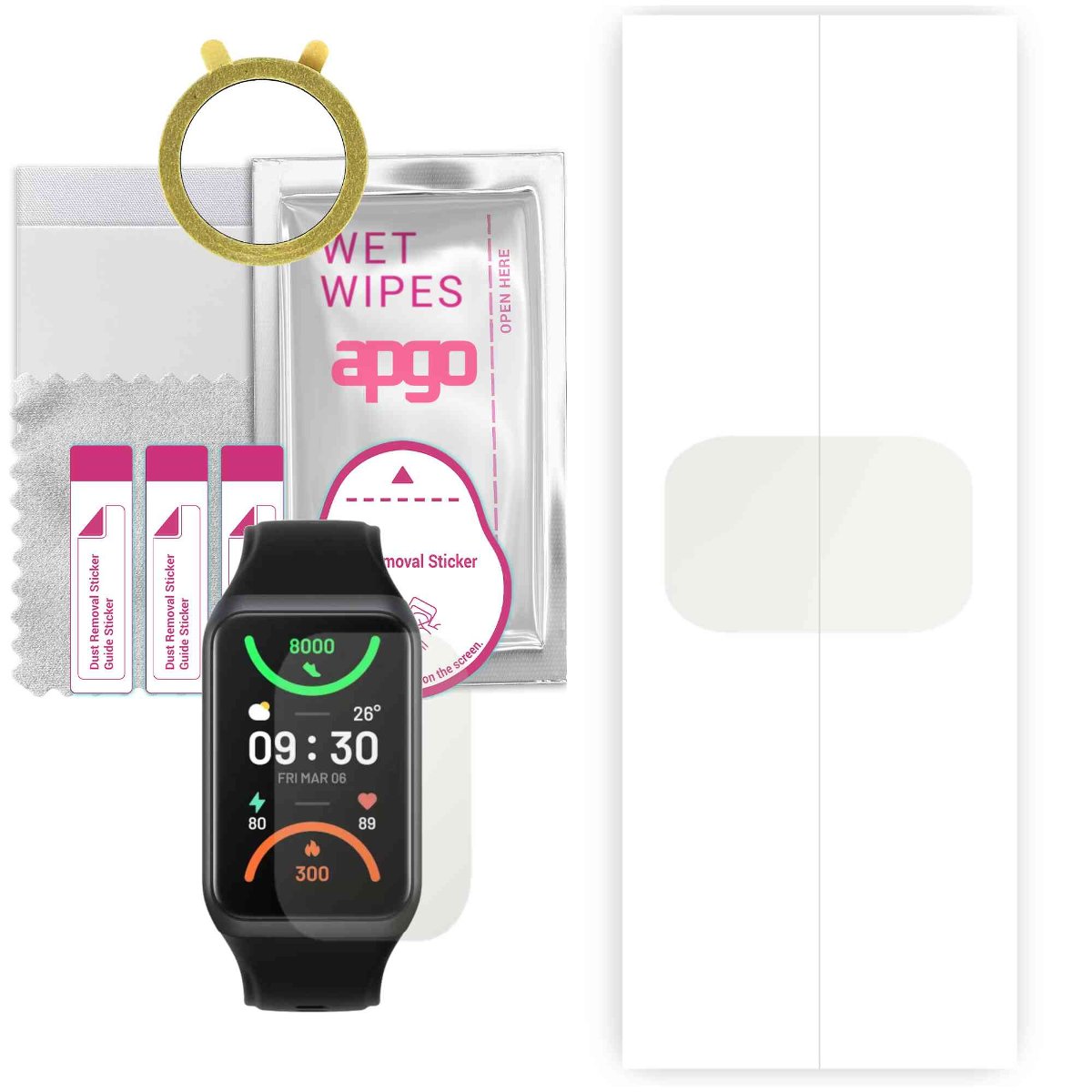 1x Folia hydrożelowa MATOWA do Oppo Band 2 - apgo Smartwatch Hydrogel MATTE Protection Ochrona na ekran smartwatcha