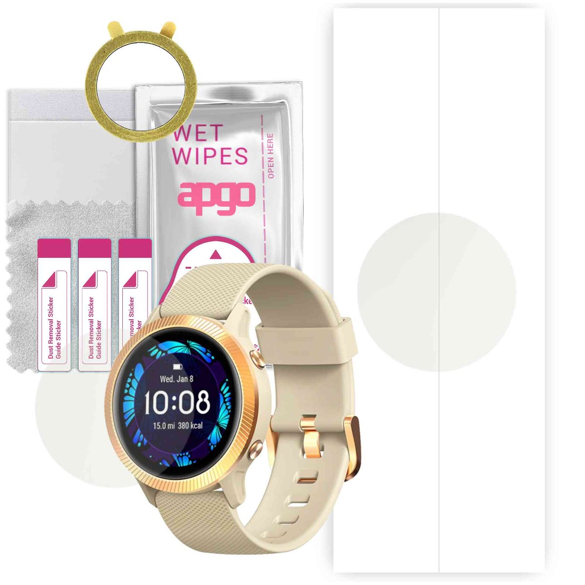 1x Folia hydrożelowa MATOWA do Blackview BV-R8 - apgo Smartwatch Hydrogel MATTE Protection Ochrona na ekran smartwatcha