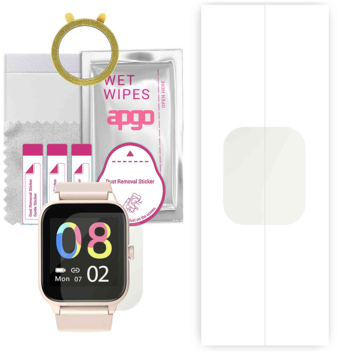 1x Folia hydrożelowa MATOWA do Blackview BV R3 Pro  - apgo Smartwatch Hydrogel MATTE Protection Ochrona na ekran smartwatcha