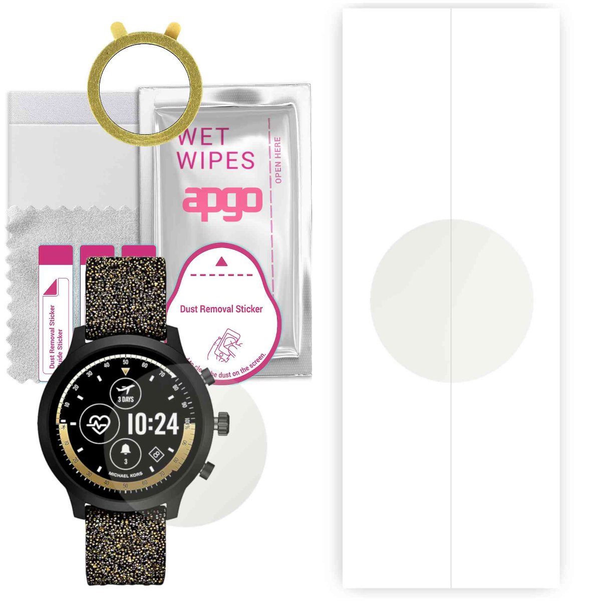 1x Folia hydrożelowa MATOWA do Michael Kors MKT5093  - apgo Smartwatch Hydrogel MATTE Protection Ochrona na ekran smartwatcha