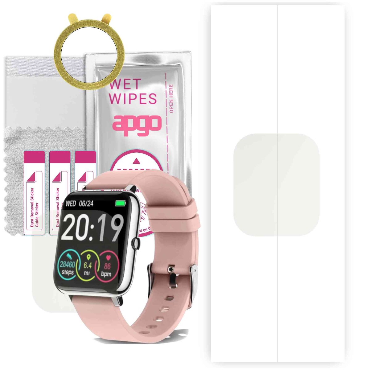 1x Folia hydrożelowa MATOWA do Bedee P22  - apgo Smartwatch Hydrogel MATTE Protection Ochrona na ekran smartwatcha