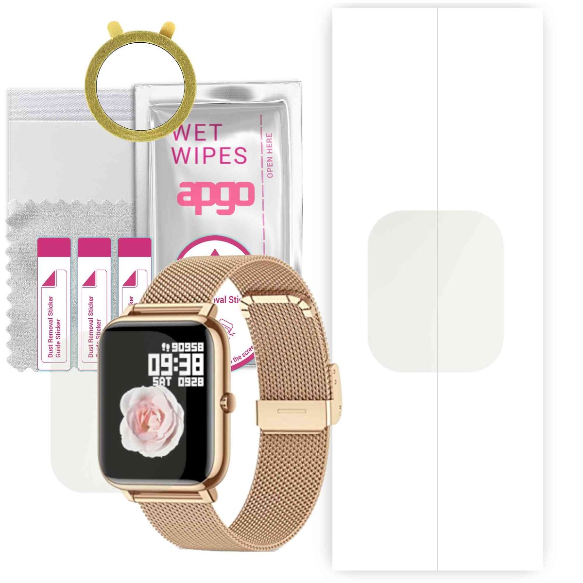 1x Folia hydrożelowa MATOWA do Kalinco P22  - apgo Smartwatch Hydrogel MATTE Protection Ochrona na ekran smartwatcha
