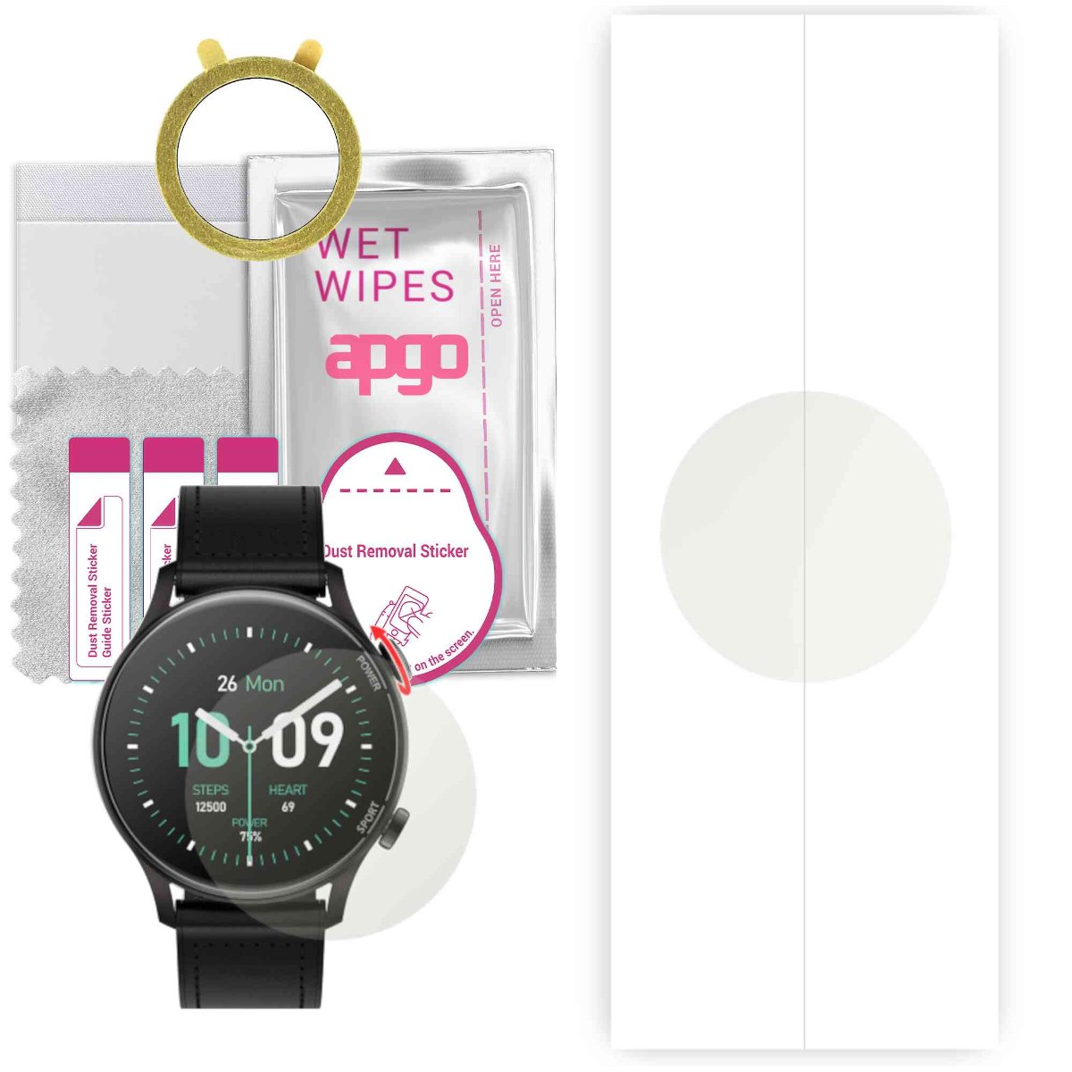 1x Folia hydrożelowa MATOWA do Forever Grand SW-700 - apgo Smartwatch Hydrogel MATTE Protection Ochrona na ekran smartwatcha