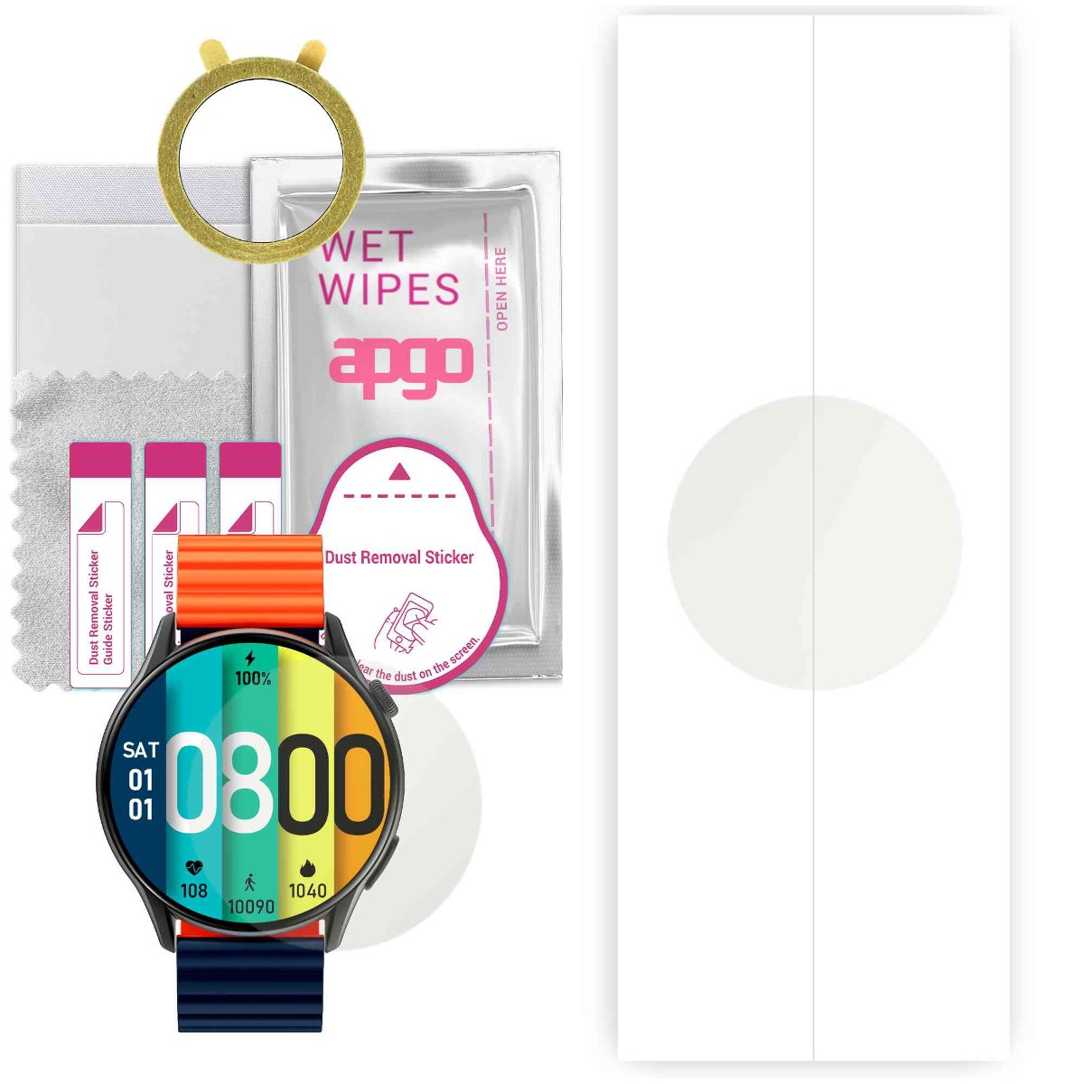 1x Folia hydrożelowa MATOWA do Kieslect KR PRO - apgo Smartwatch Hydrogel MATTE Protection Ochrona na ekran smartwatcha