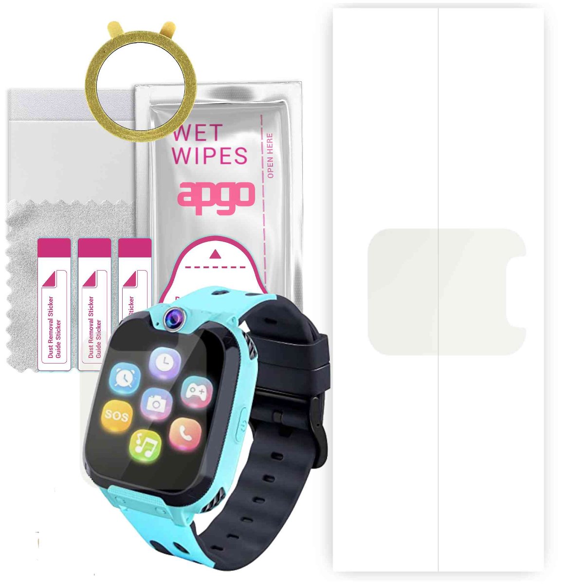 1x Folia hydrożelowa MATOWA do MeritSoar Tech SB-122  - apgo Smartwatch Hydrogel MATTE Protection Ochrona na ekran smartwatcha