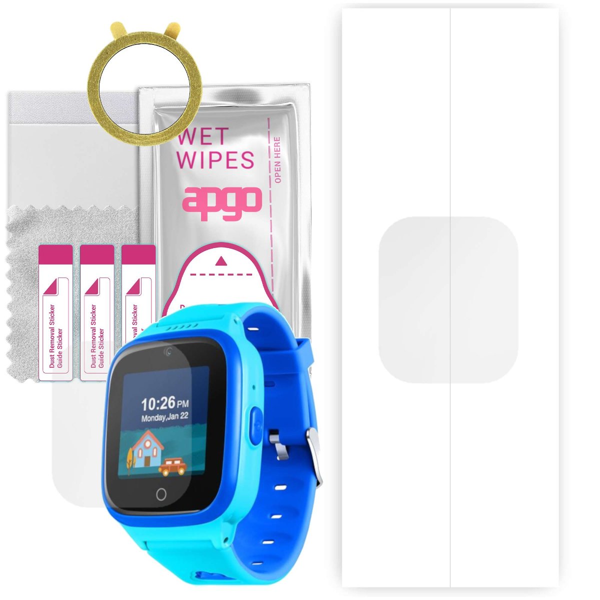 1x Folia hydrożelowa do Niceboy Watch Kids Patrol - apgo Smartwatch Hydrogel Protection Ochrona na ekran smartwatcha