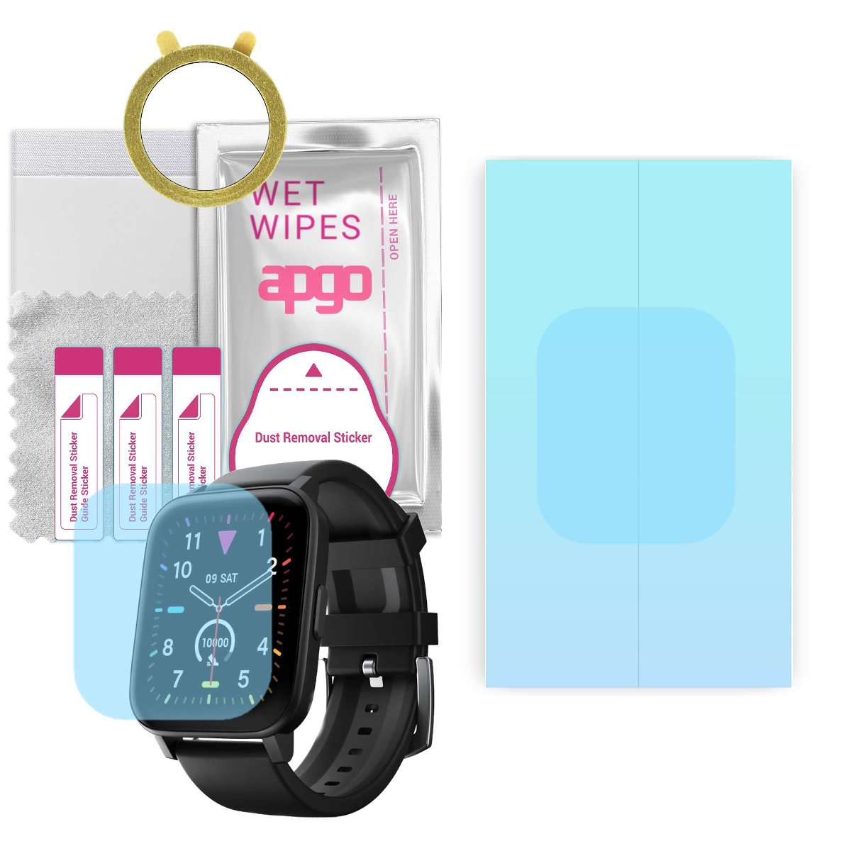 1x Folia hydrożelowa do Niceboy X-fit Watch 2 Lite -  apgo HD HQ FLEX Smartwatch Hydrogel Protection Ochrona na ekran smartwatcha