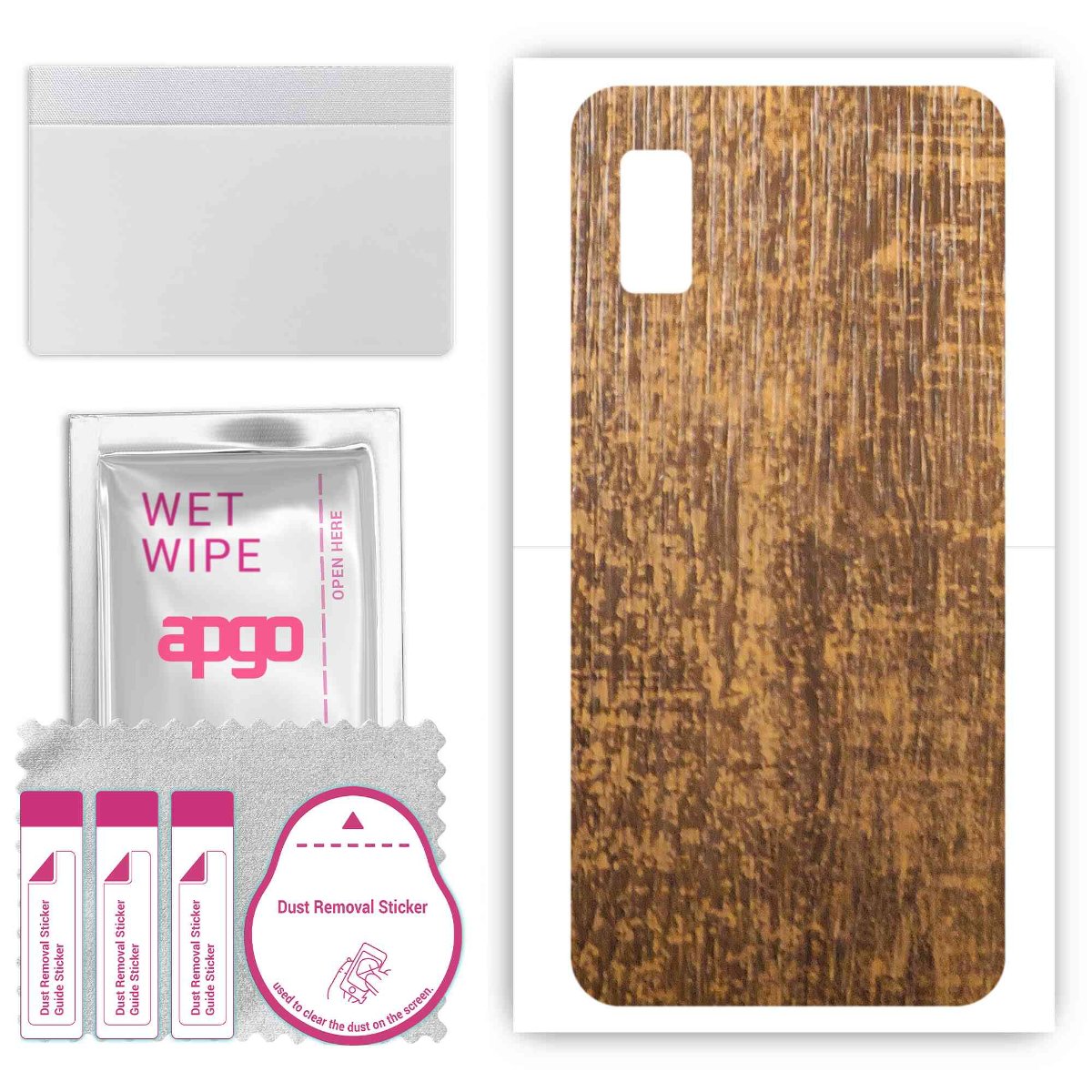 Folia naklejka skórka strukturalna na TYŁ do Sharp Aquos Wish3 -  Drewno Dąb Stary - apgo SKINS