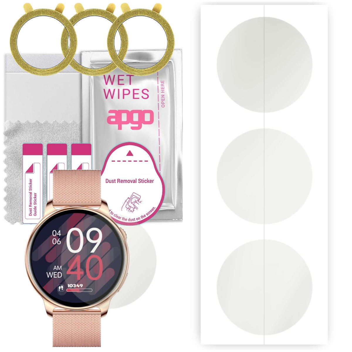 3x Folia hydrożelowa MATOWA do Bemi Trevio - apgo Smartwatch Hydrogel MATTE Protection Ochrona na ekran smartwatcha