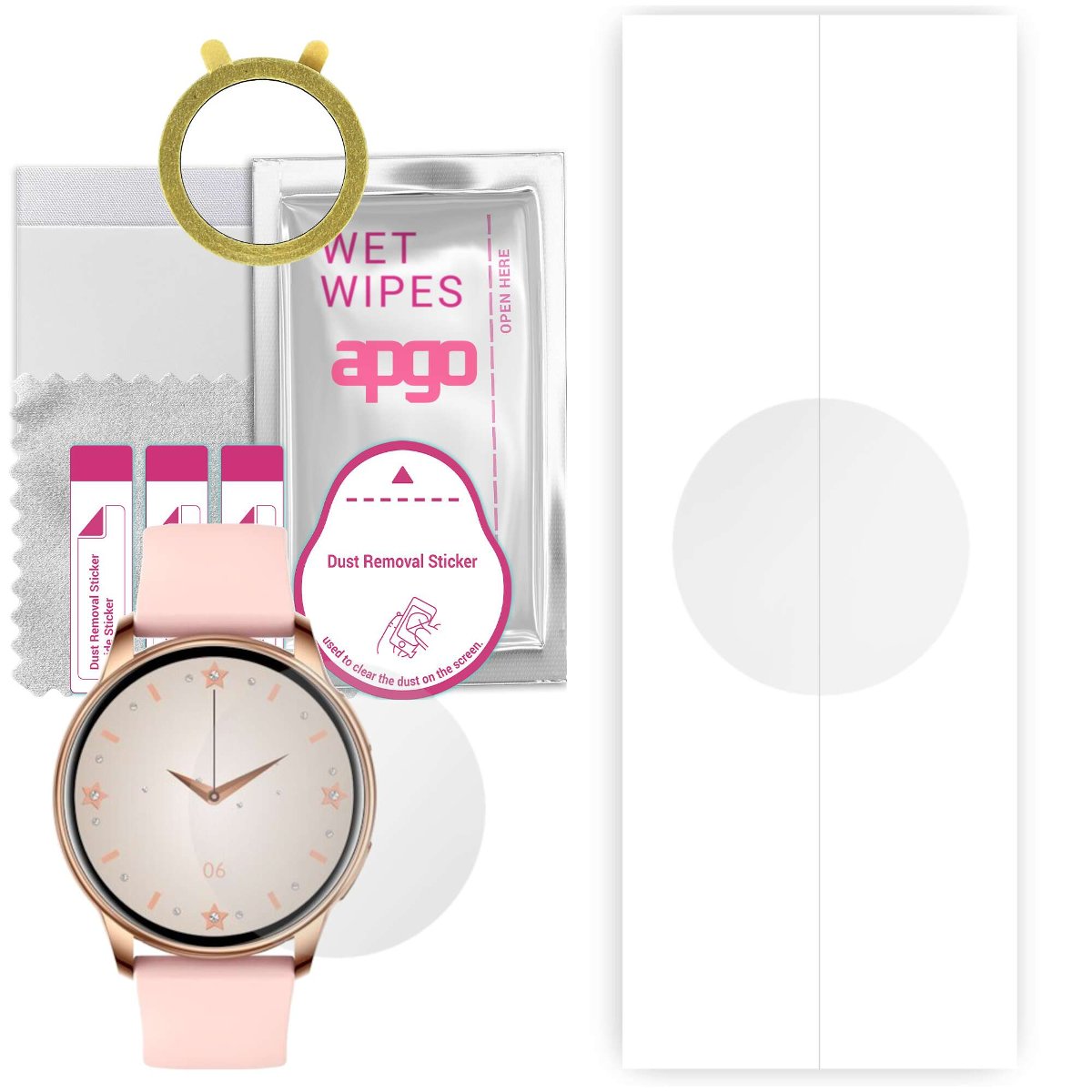 1x Folia hydrożelowa do Bemi Verfit - apgo Smartwatch Hydrogel Protection Ochrona na ekran smartwatcha