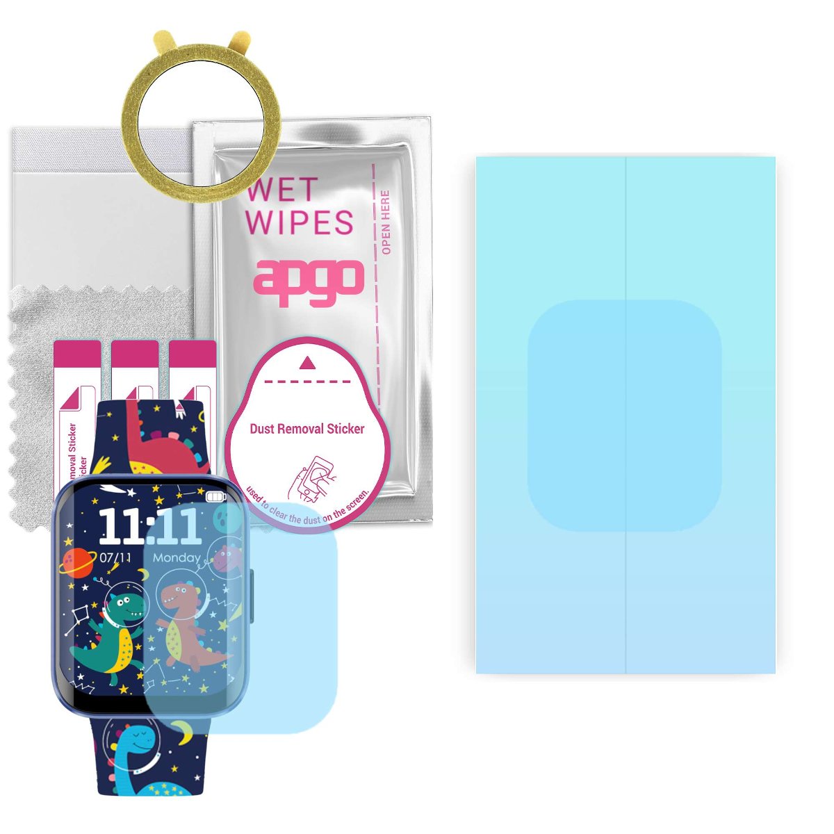 1x Folia hydrożelowa do Bemi Omi -  apgo HD HQ FLEX Smartwatch Hydrogel Protection Ochrona na ekran smartwatcha