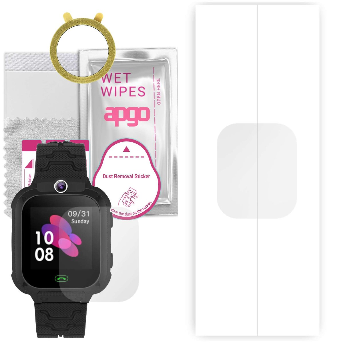 1x Folia hydrożelowa do Bemi Kid 2G - apgo Smartwatch Hydrogel Protection Ochrona na ekran smartwatcha