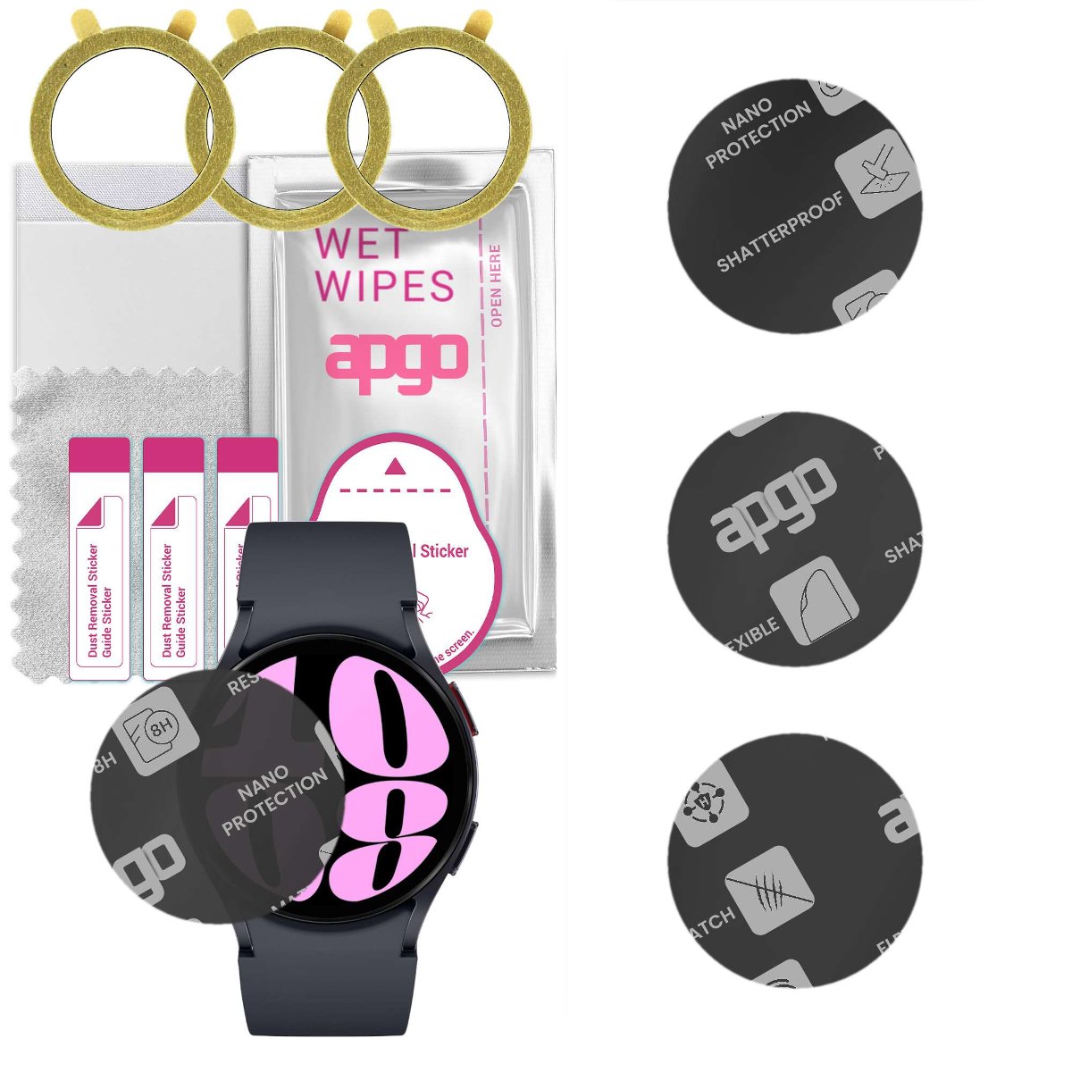 3x Szkło Hybrydowe MATOWE do Samsung Galaxy Watch 6 40mm