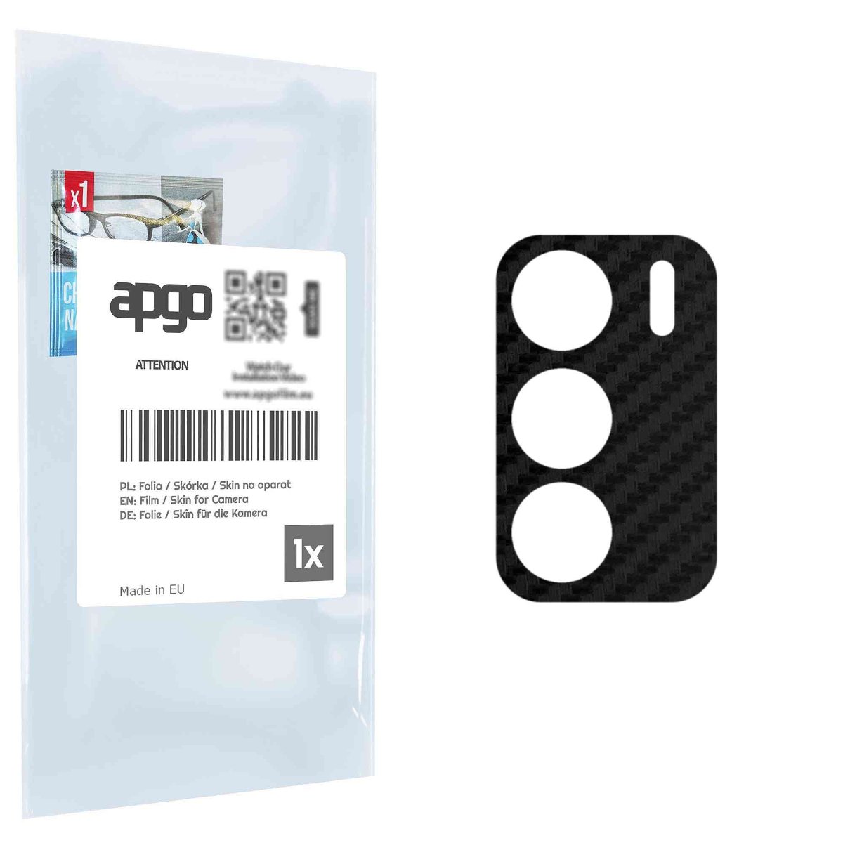 Folia naklejka skórka strukturalna na wyspę aparatu do ZTE Blade a72 - różne kolory na kamerę, obiektyw apgo SKINS Lens Protector