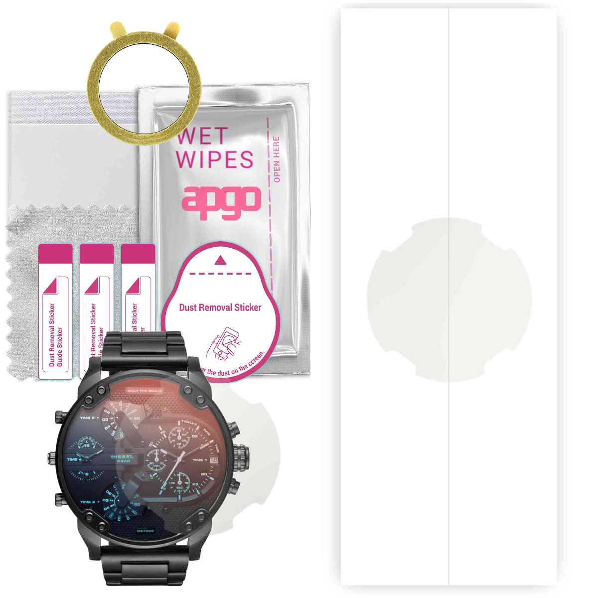 1x Folia hydrożelowa MATOWA do Diesel DZ7395 MR. Daddy 2.0 - apgo Smartwatch Hydrogel MATTE Protection Ochrona na ekran smartwatcha